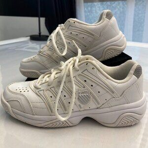 K-Swiss Grancourt II Aösta II Tennis Court Shoes White Silver Women’s Size 6de